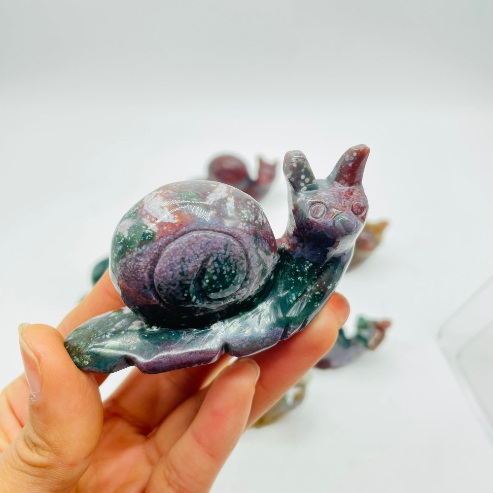 Beautiful Large Ocean Jasper Snails Carving Wholesale -Wholesale Crystals
