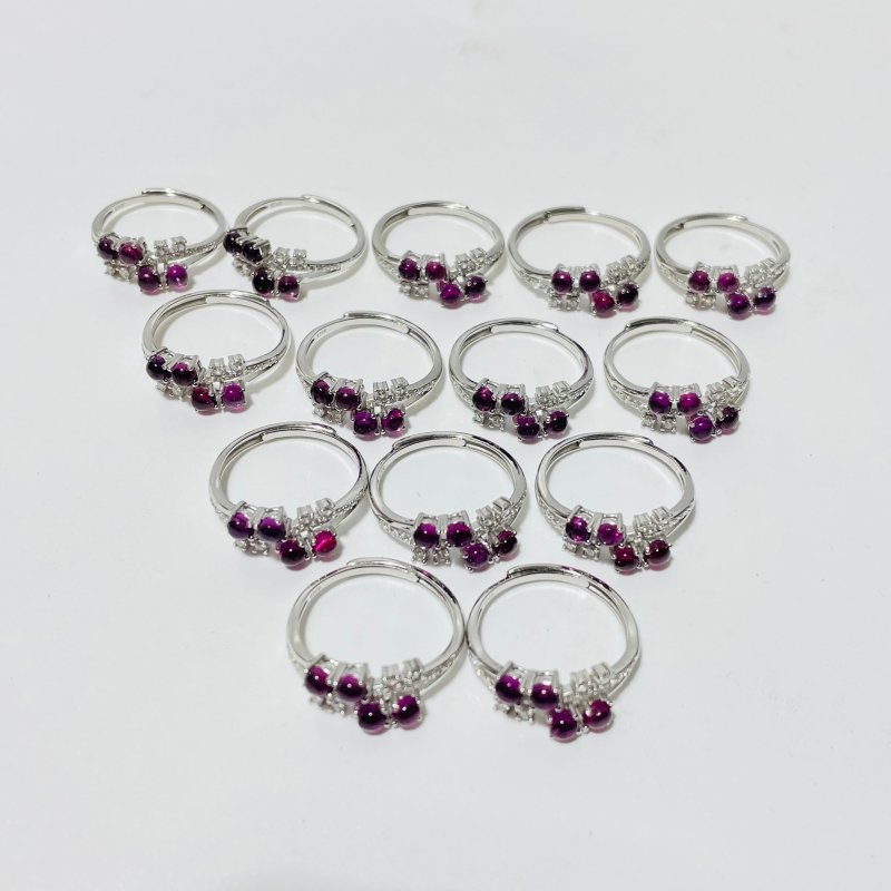 Beautiful Purple Garnet S925 Sterling Silver Ring Wholesale -Wholesale Crystals