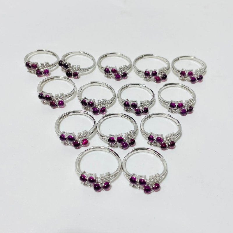 Beautiful Purple Garnet S925 Sterling Silver Ring Wholesale - Wholesale Crystals