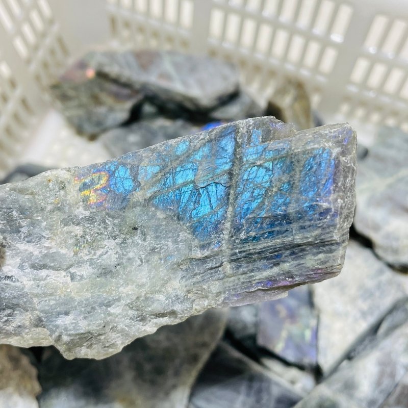 Beautiful Purple Labradorite Slab Backside Rough Wholesale - Wholesale Crystals