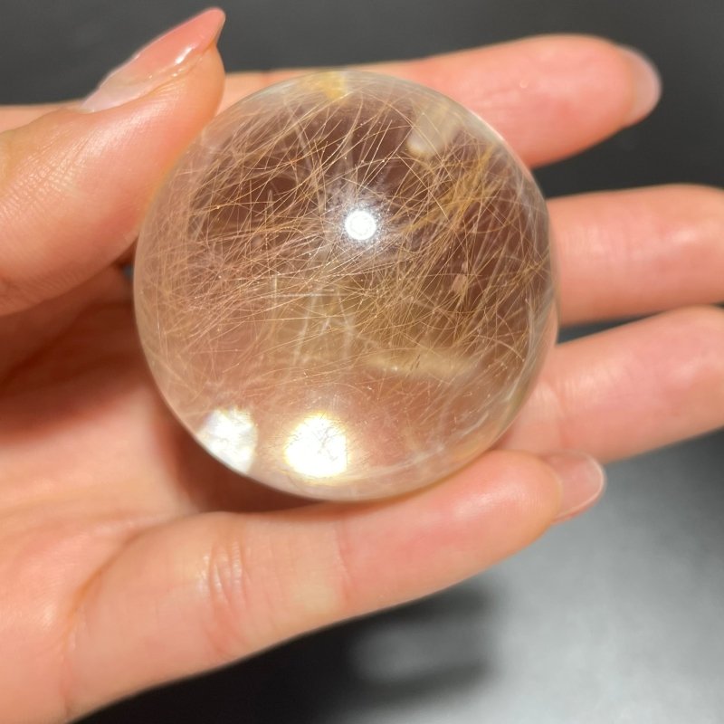 Beautiful Rutile Mixed Garden Quartz Sphere -Wholesale Crystals