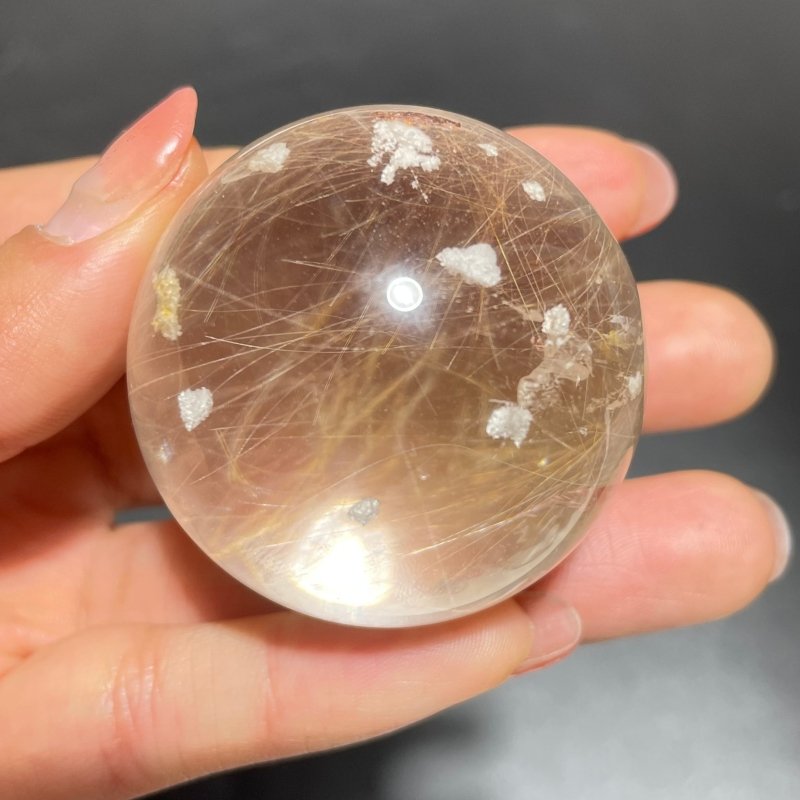 Beautiful Rutile Mixed Garden Quartz Sphere -Wholesale Crystals