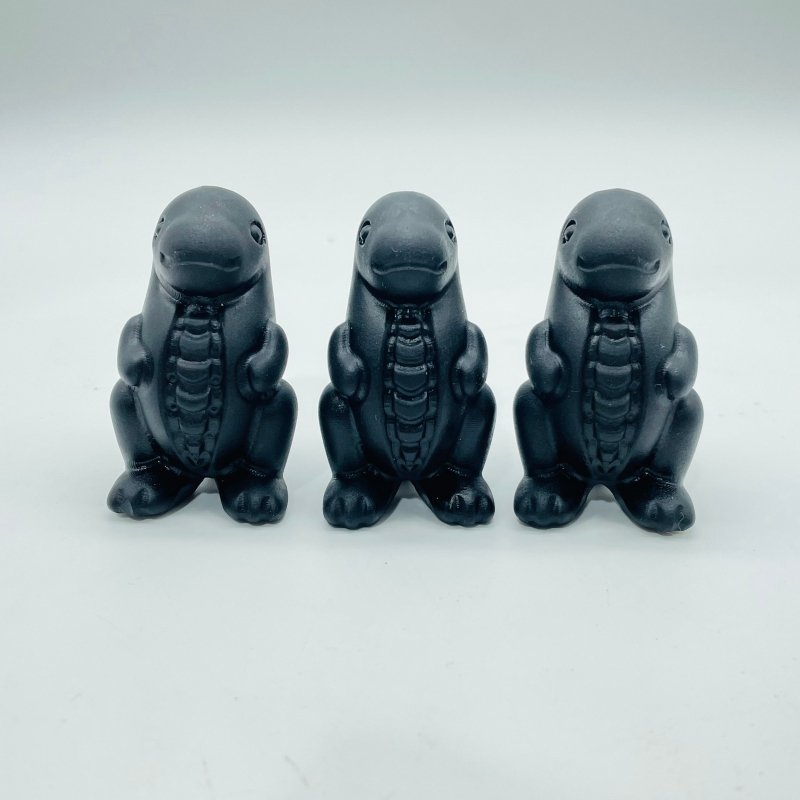 Black Obsidian Baby Dinosaur Carving Wholesale - Wholesale Crystals