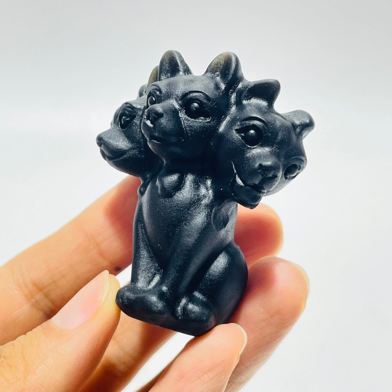Black Obsidian Cerberus Carving Wholesale -Wholesale Crystals
