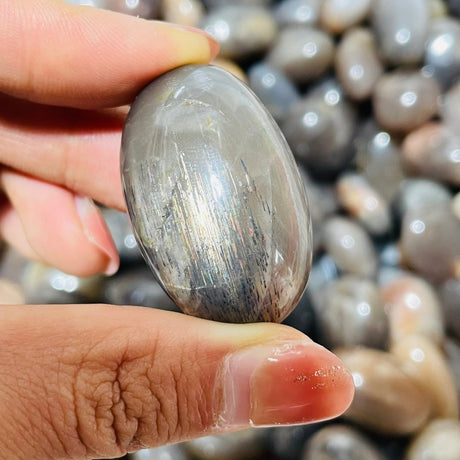Black Rainbow Sun Stone With Hematite Tumbled Wholesale -Wholesale Crystals