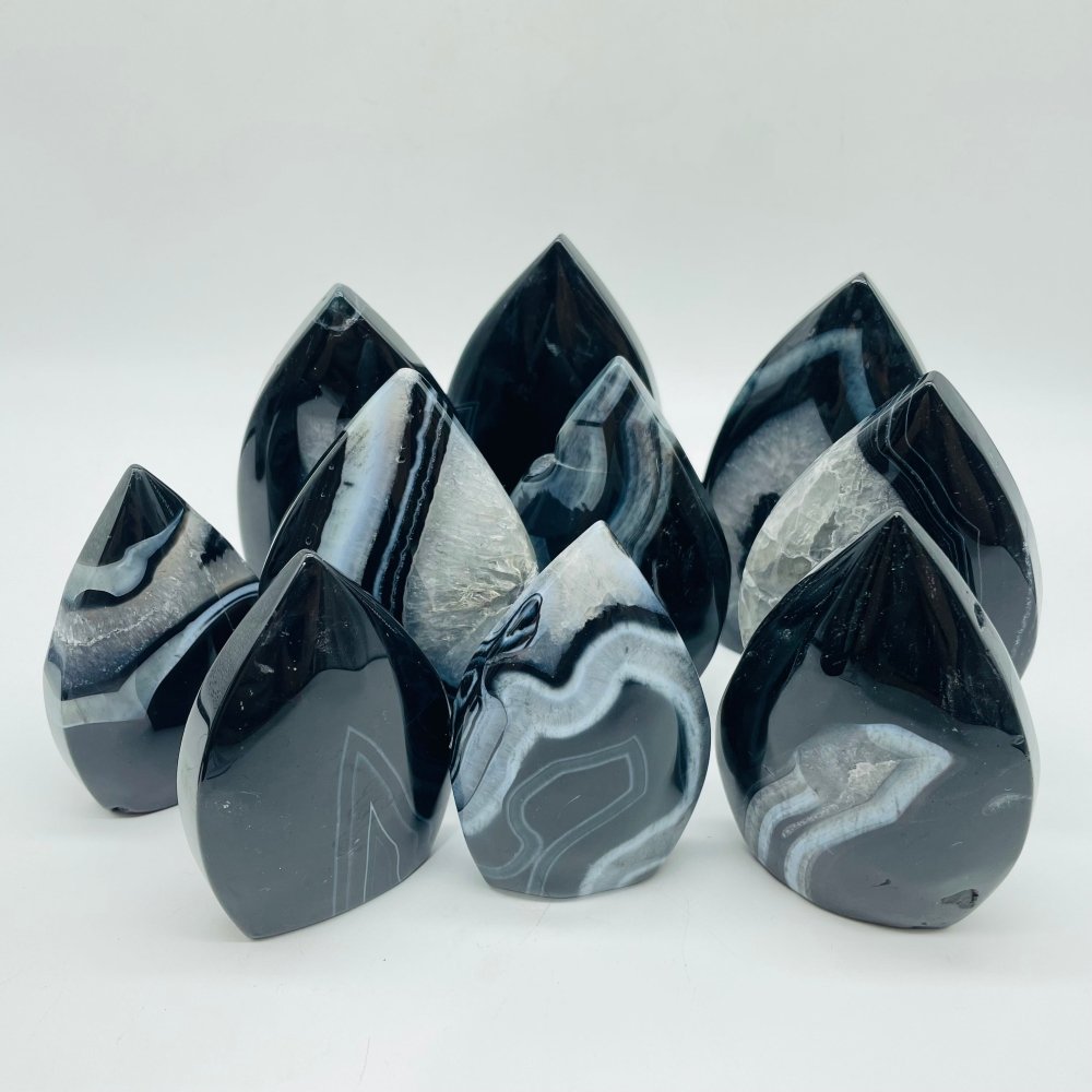 Black Stripe Agate Arrow Head Shape Wholesale -Wholesale Crystals