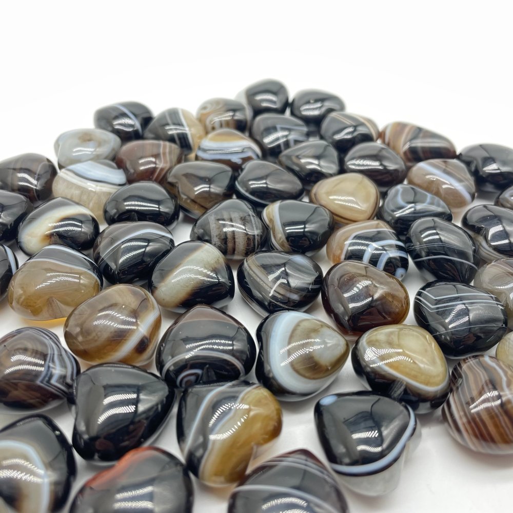 Black Stripe Agate Heart 0.78in(2cm) Wholesale -Wholesale Crystals