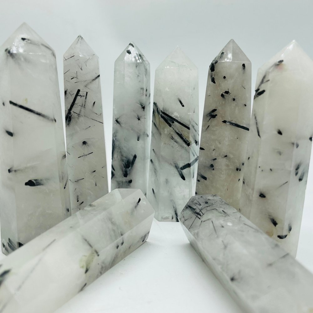 Black Tourmaline Quartz Point Crystal Tower Wholesale -Wholesale Crystals