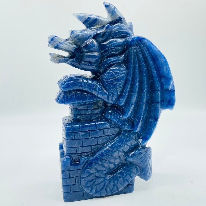 Blue Aventurine Flying Dragon Carving -Wholesale Crystals