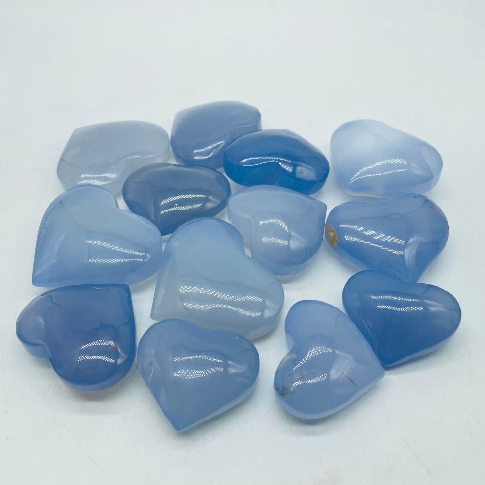 Blue Chalcedony Heart Stone Wholesale -Wholesale Crystals