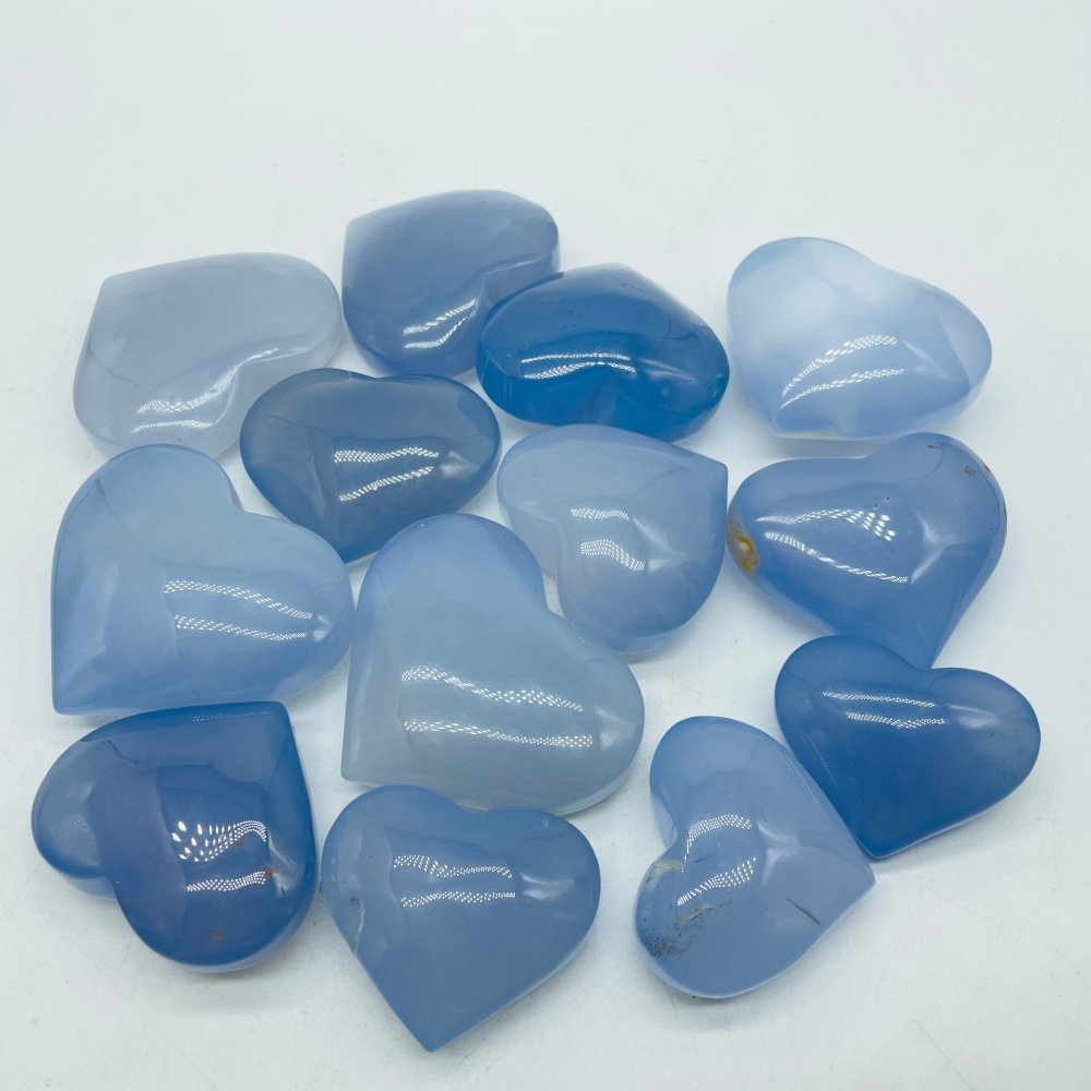 Blue Chalcedony Heart Stone Wholesale -Wholesale Crystals