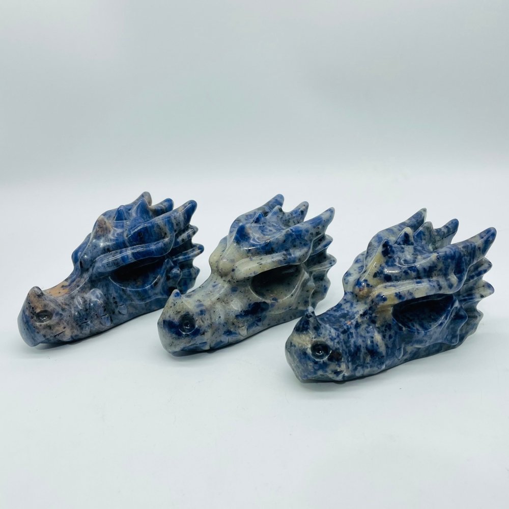 Blue Dot Spot Stone Dragon Head Carving Crystal Wholesale -Wholesale Crystals