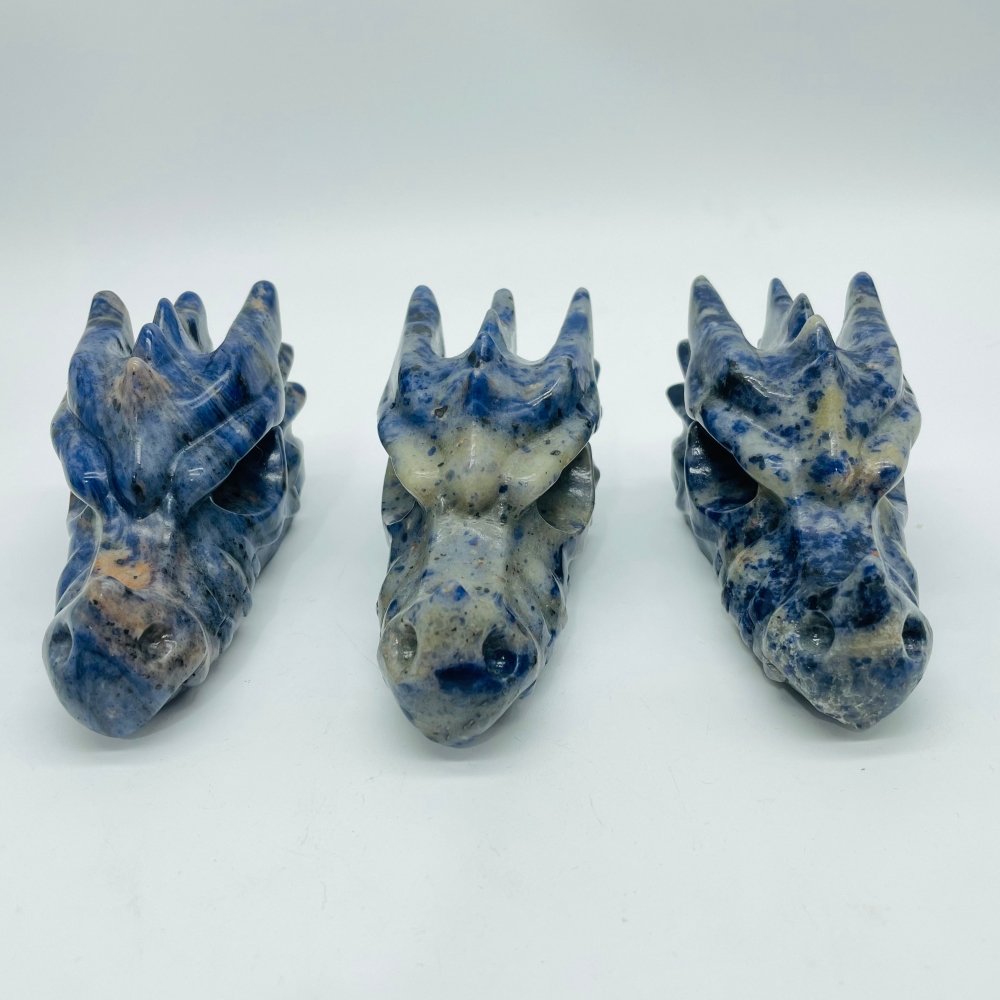 Blue Dot Spot Stone Dragon Head Carving Crystal Wholesale -Wholesale Crystals