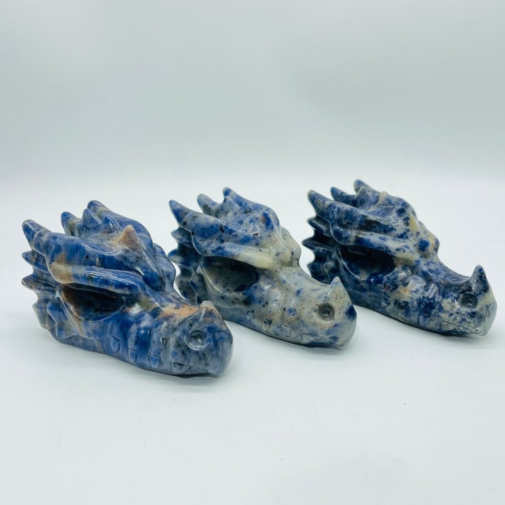 Blue Dot Spot Stone Dragon Head Carving Crystal Wholesale -Wholesale Crystals