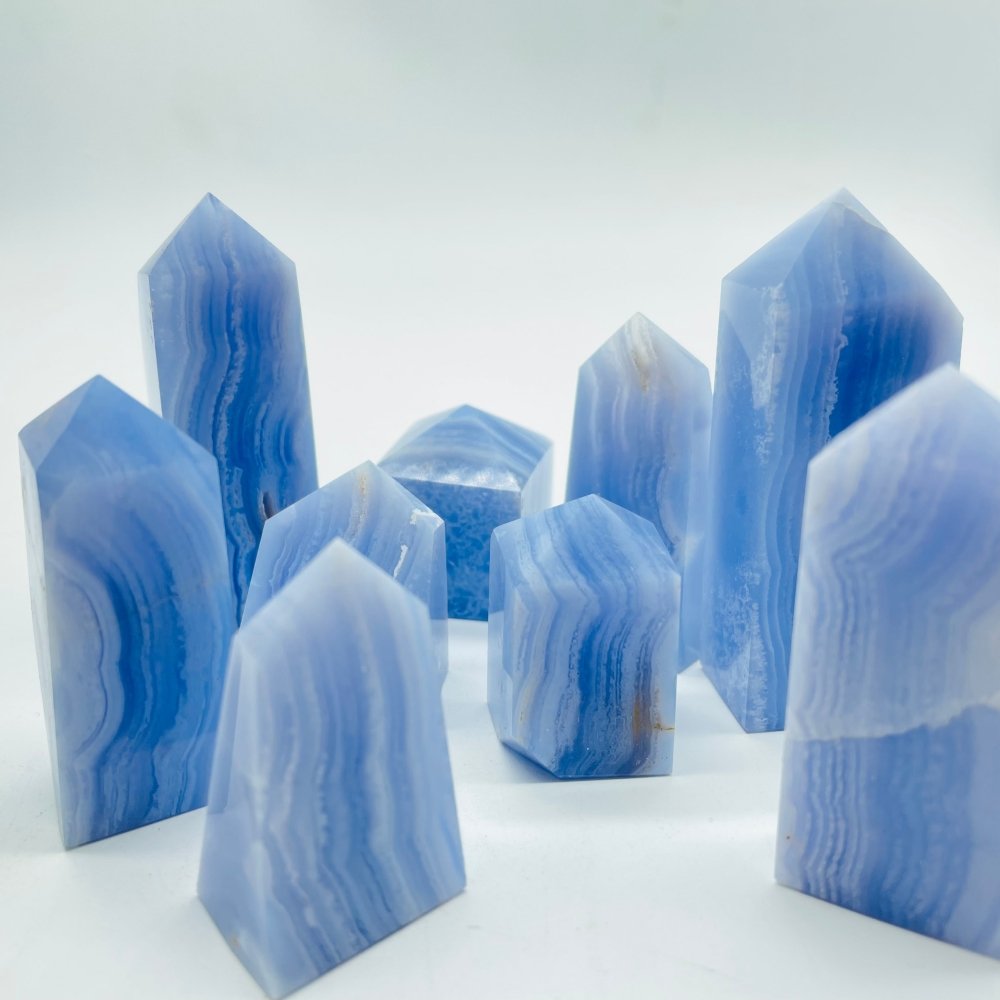 Blue Lace Agate Free Form Point Wholesale -Wholesale Crystals