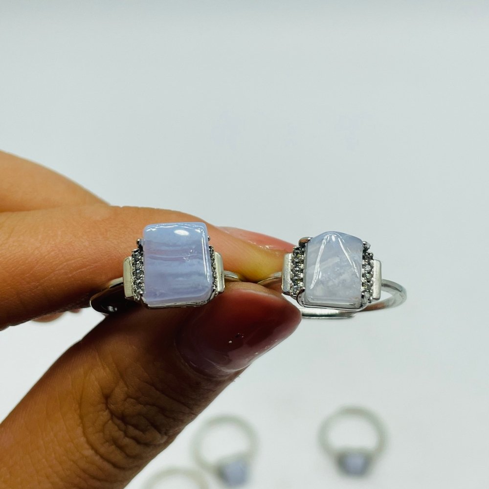 Blue Lace Agate Free Form Ring Wholesale -Wholesale Crystals