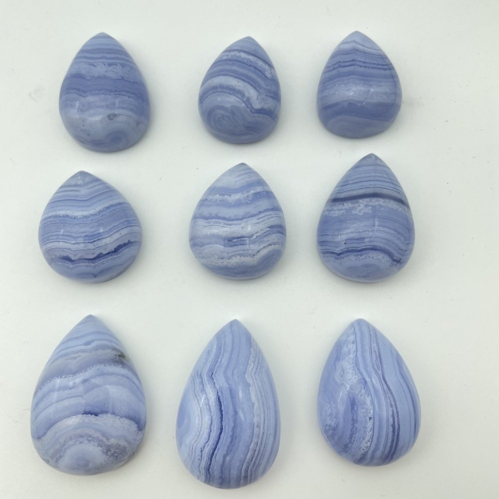 Blue Lace Agate Teardrop DIY Pendant Wholesale -Wholesale Crystals