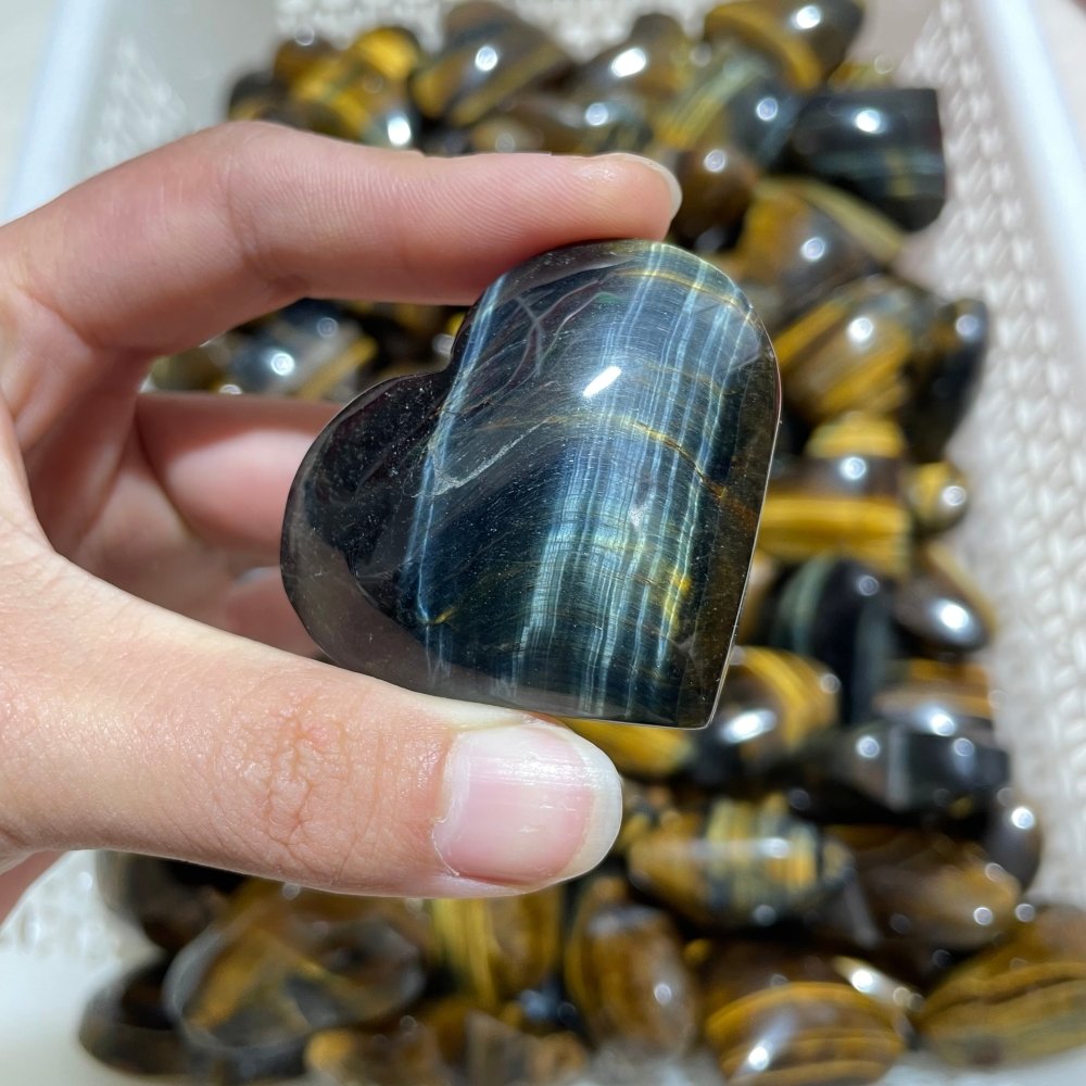 Blue Mixed Yellow Tiger Eye Heart Quartz Crystal Wholesale -Wholesale Crystals