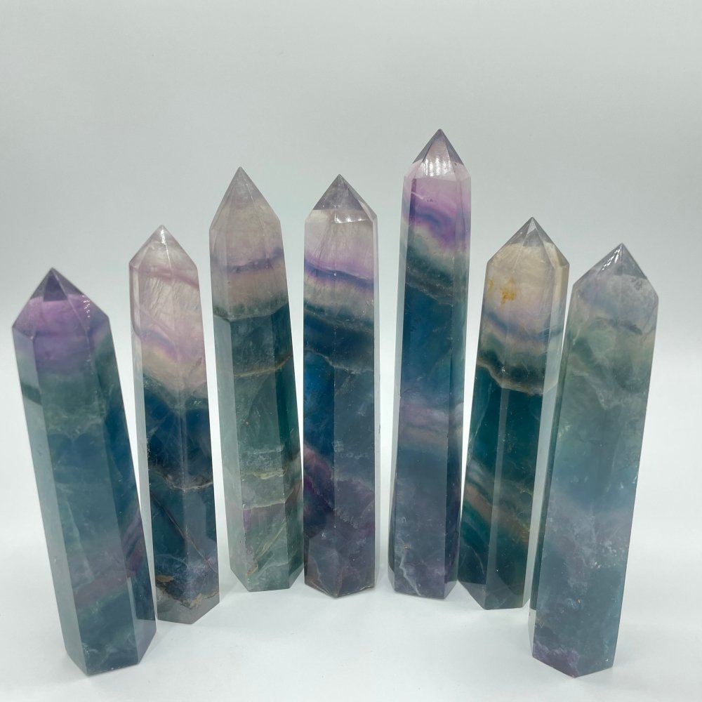 Blue Purple Fluorite 4-6in Tower Wholesale -Wholesale Crystals