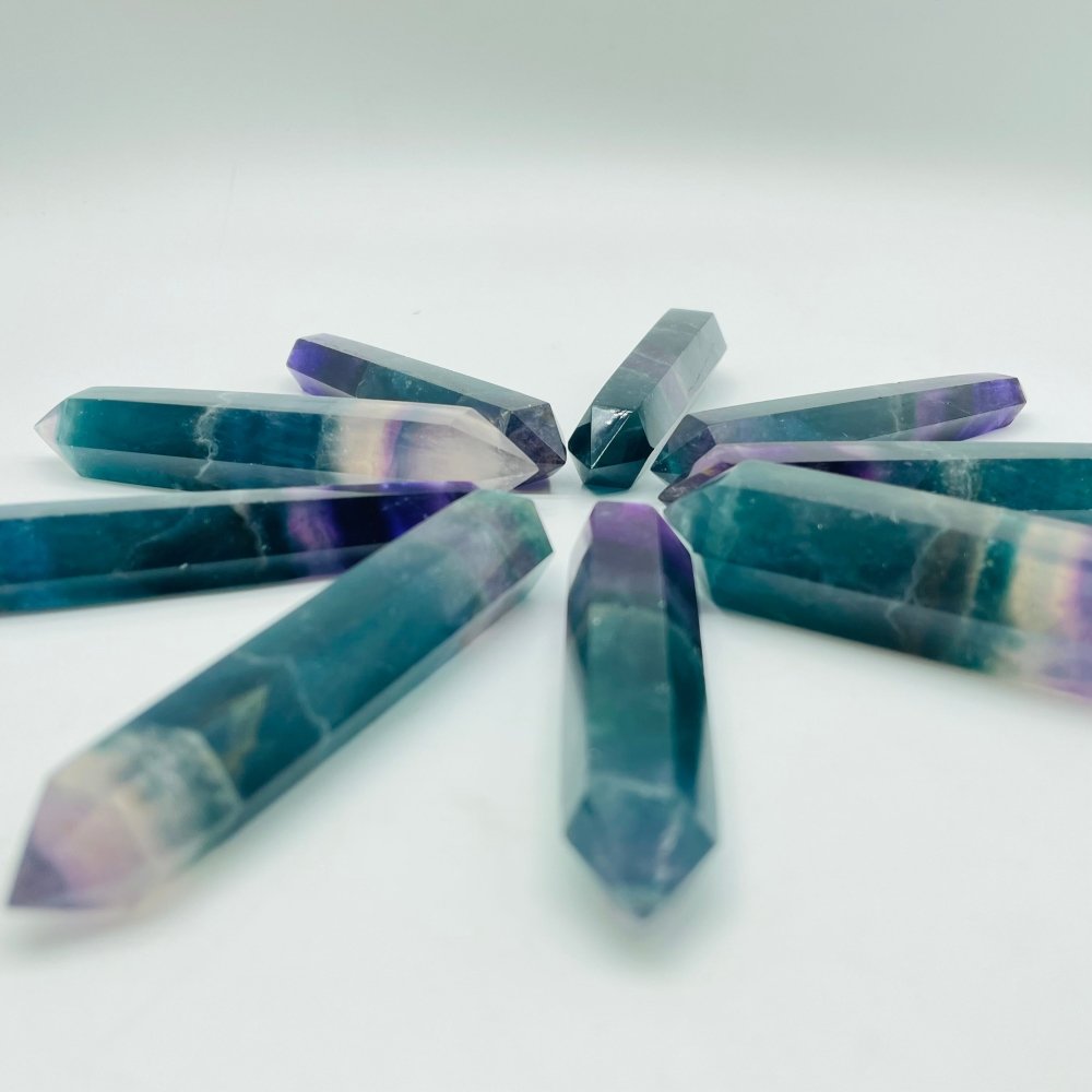 Blue Purple Fluorite Double Point Tower Wholesale -Wholesale Crystals
