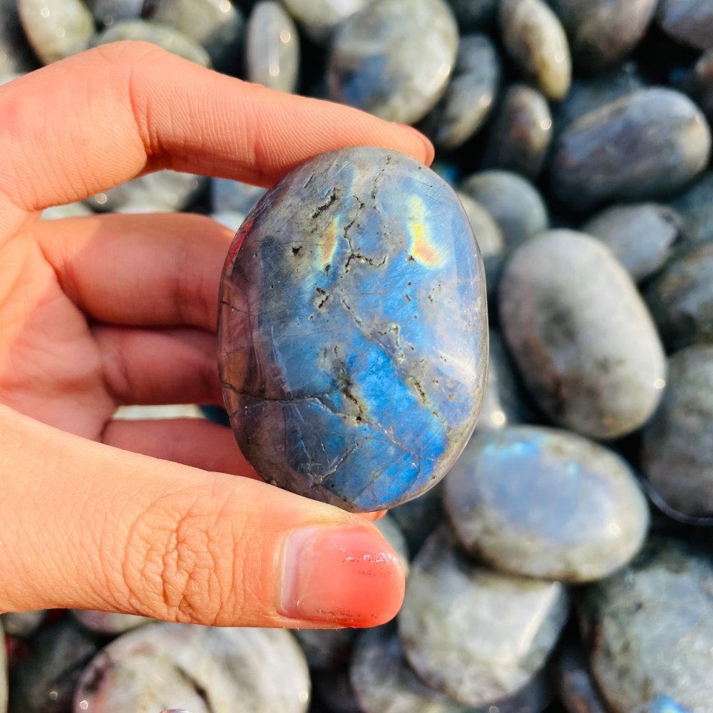 Blue&Yellow Labradorite Palm Wholesale -Wholesale Crystals