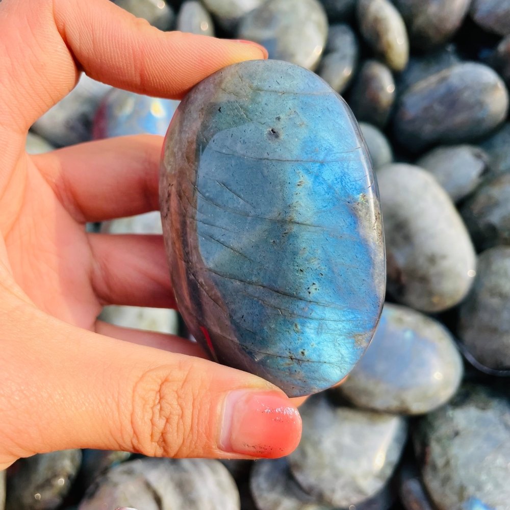 Blue&Yellow Labradorite Palm Wholesale -Wholesale Crystals