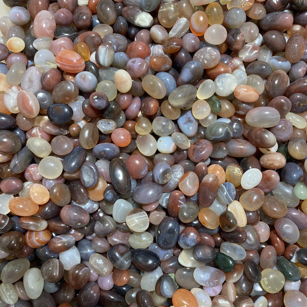 colorful agate tumbled -Wholesale Crystals