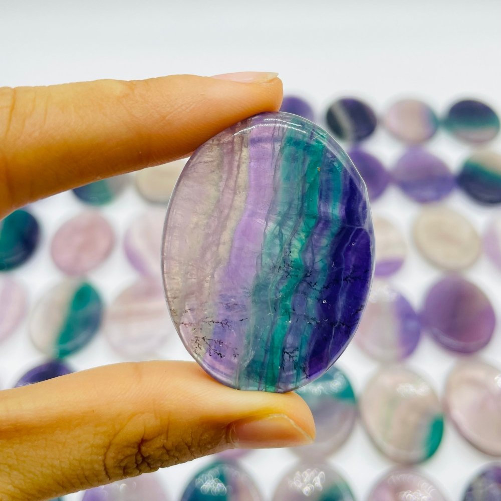 50 Pieces Fluorite Worry Stone Closeout -Wholesale Crystals