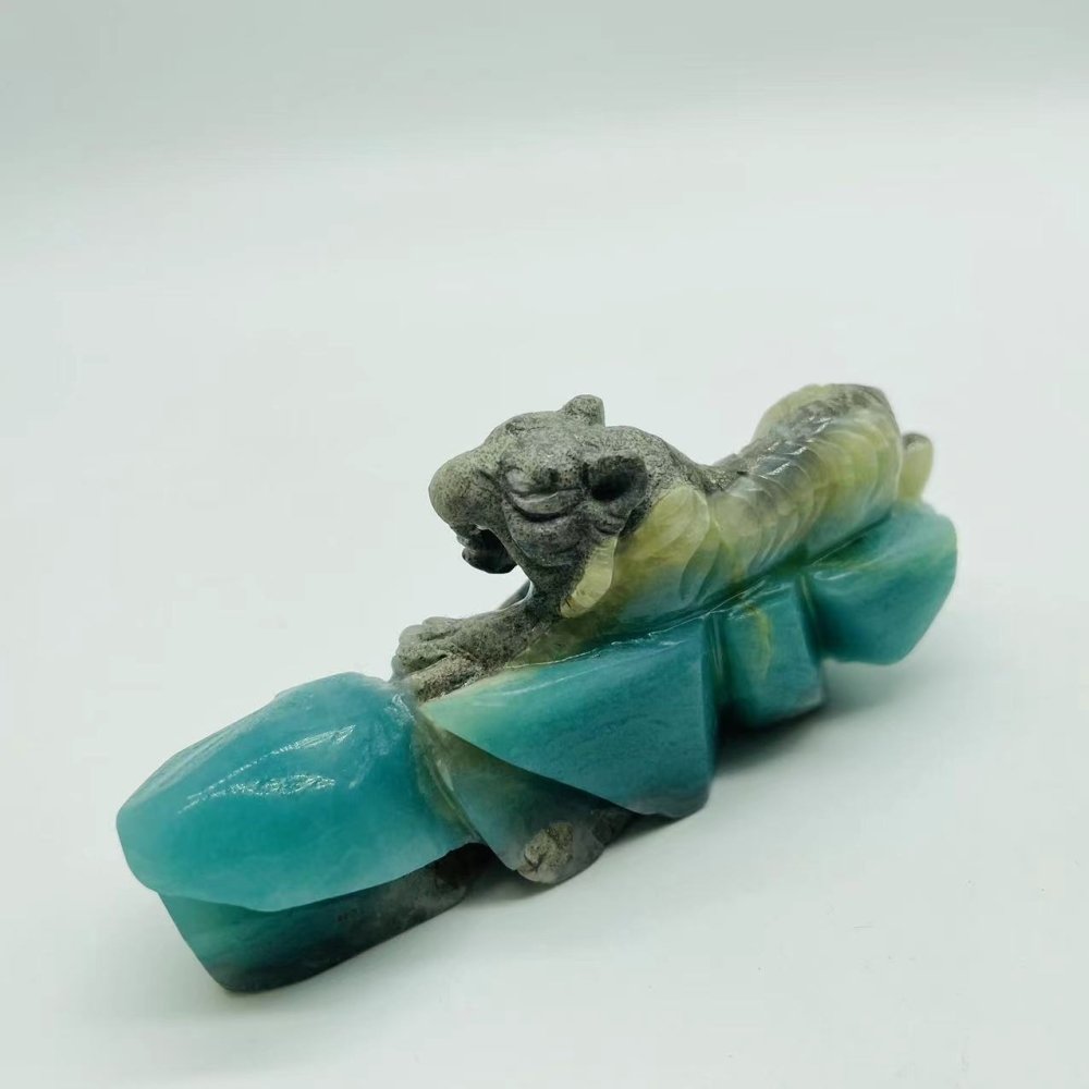 Caribbean Calcite Leopard Carving -Wholesale Crystals
