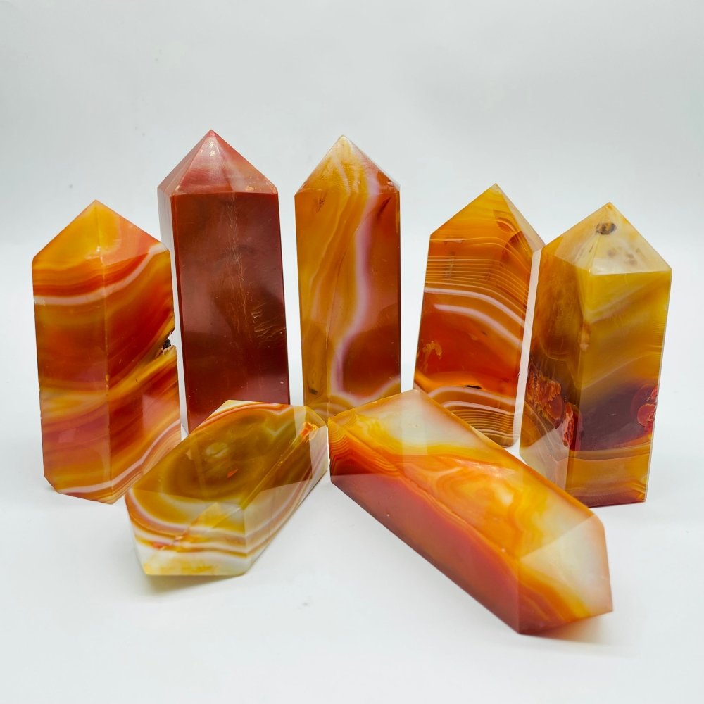 Carnelian Four-Sided Tower Point Wholesale -Wholesale Crystals