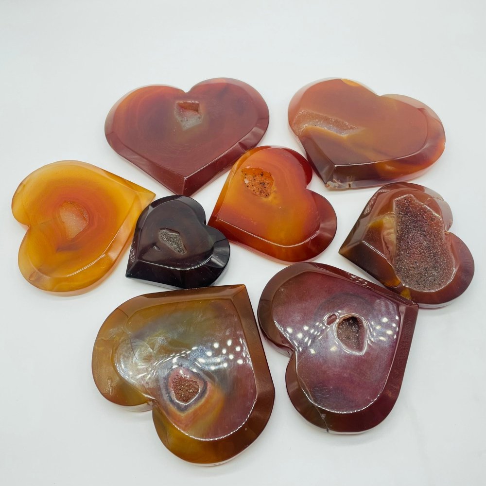 Carnelian Geode Heart Crystal Wholesale -Wholesale Crystals