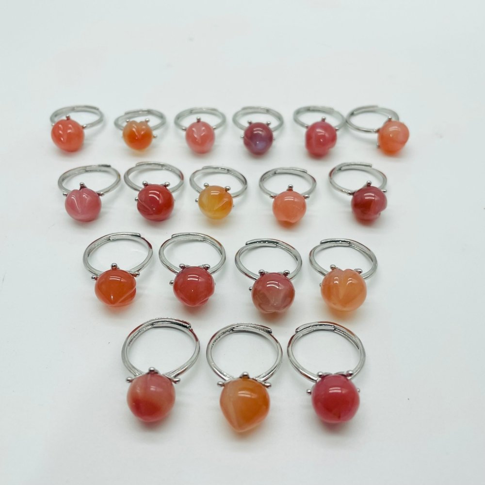 Carnelian Peach Ring Wholesale -Wholesale Crystals
