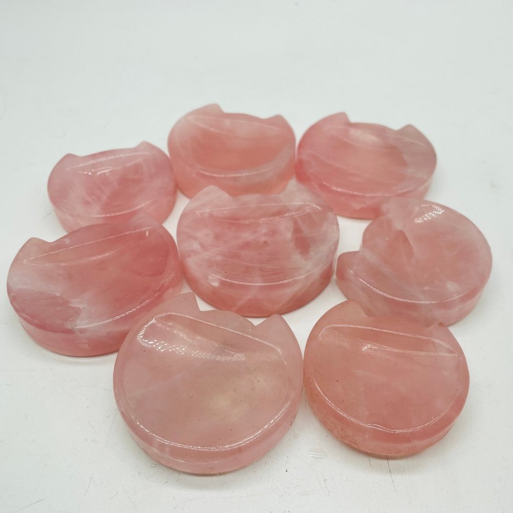 Cat Head Shape Madagascar Pink Rose Quartz Carving Wholesale -Wholesale Crystals