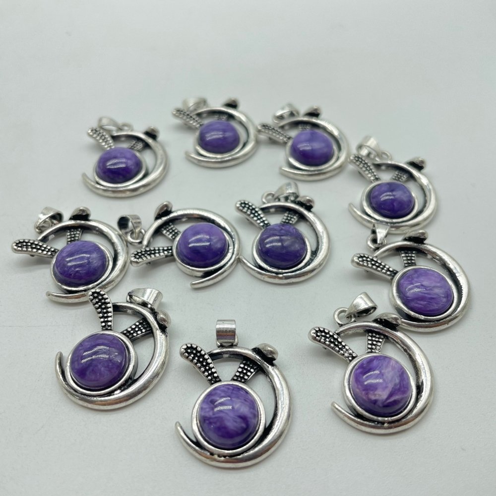 Charoite Bunny Ears Pendant Crystal Wholesale -Wholesale Crystals