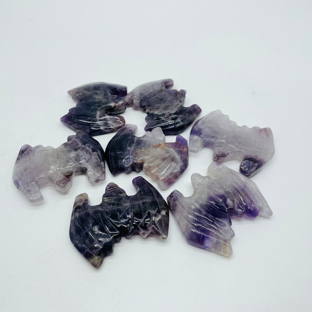 Chevron Amethyst Bat Carving Animal Wholesale -Wholesale Crystals