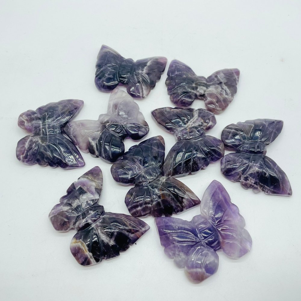 Chevron Amethyst Butterfly Carving Animal Wholesale -Wholesale Crystals