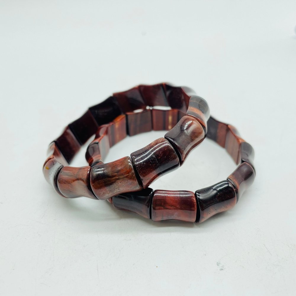 Chevron Amethyst & Red Tiger Eye Bracelet Crystal Wholesale -Wholesale Crystals