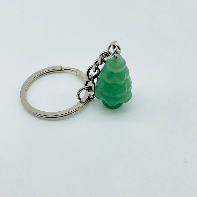 Christmas Tree Keychain Wholesale Rose Quartz Green Aventurine -Wholesale Crystals