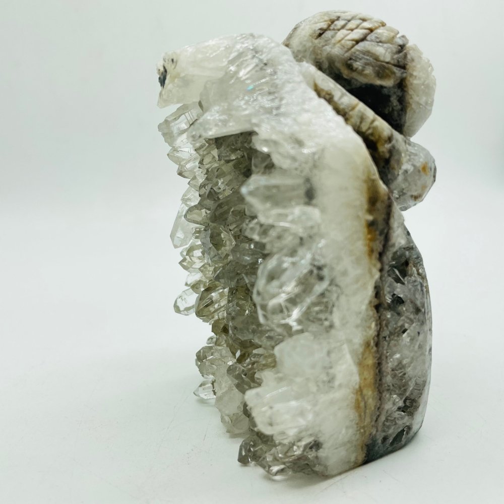 Clear Quartz Cluster Snake Skull Carving -Wholesale Crystals