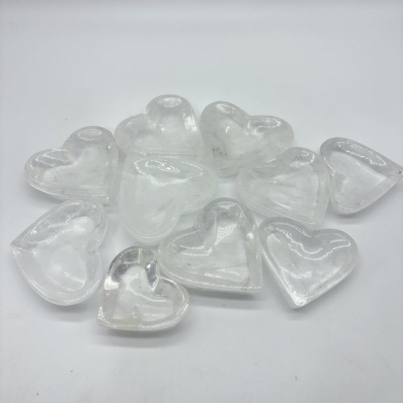 Clear Quartz Heart Shape Shallow Bowl Wholesale -Wholesale Crystals
