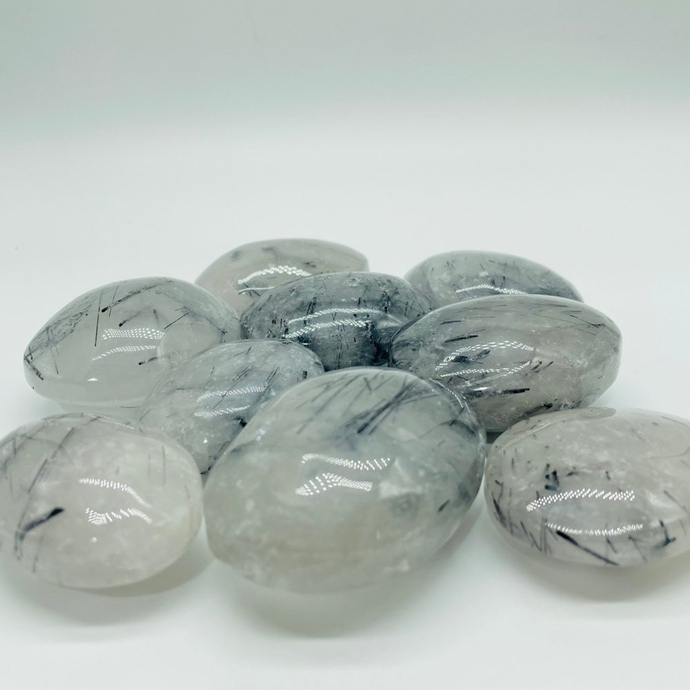 Clear Quartz Mixed Black Tourmaline Palm Wholesale -Wholesale Crystals