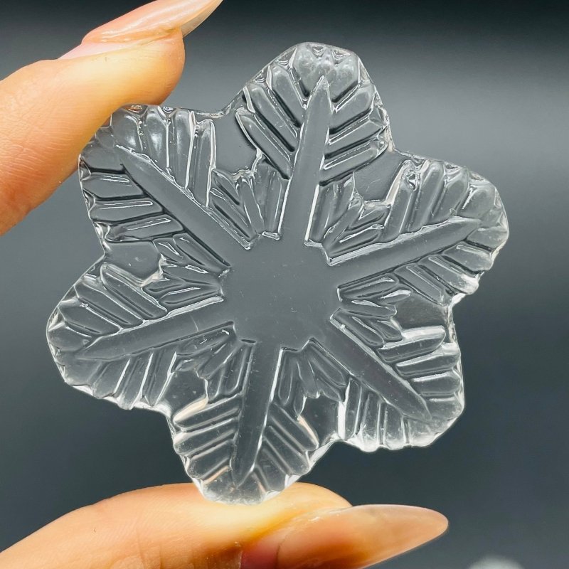 Clear Smelting Quartz Snowflake Carving Wholesale -Wholesale Crystals