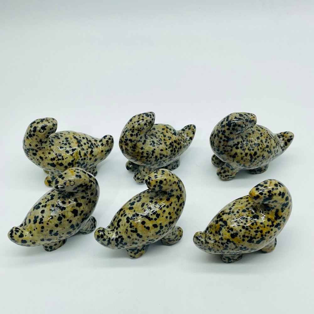 Cute Dalmatian Jasper Fat Dinosaur Carving Animals Wholesale -Wholesale Crystals