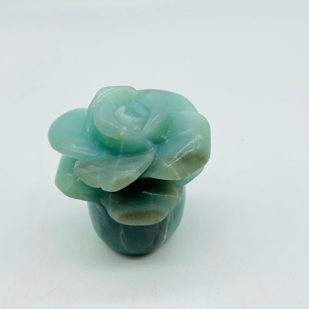 Blue Caribbean Calcite Flower Carving -Wholesale Crystals