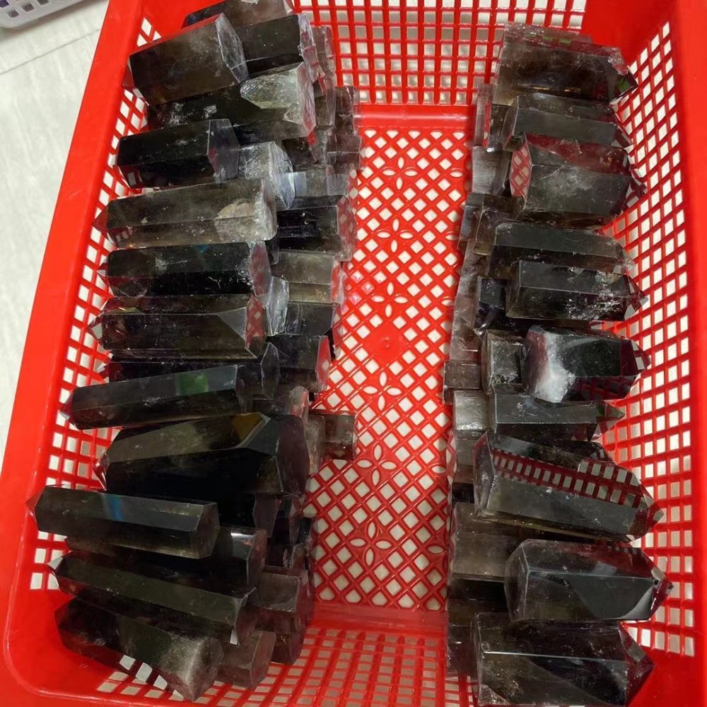 Dark color smoky quartz points wholesale -Wholesale Crystals