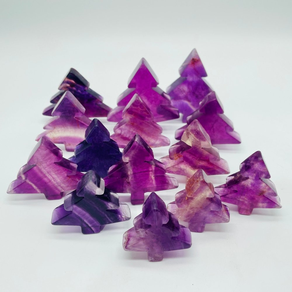 Dark Purple Fluorite Pine Tree Christmas Tree Wholesale -Wholesale Crystals