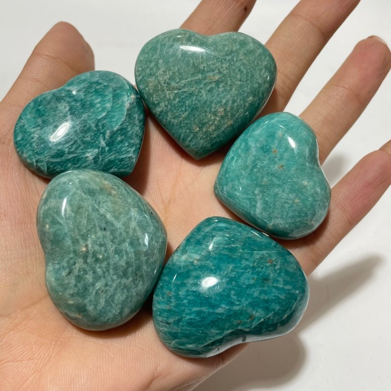 Deep Blue Amazonite Heart Wholesale -Wholesale Crystals