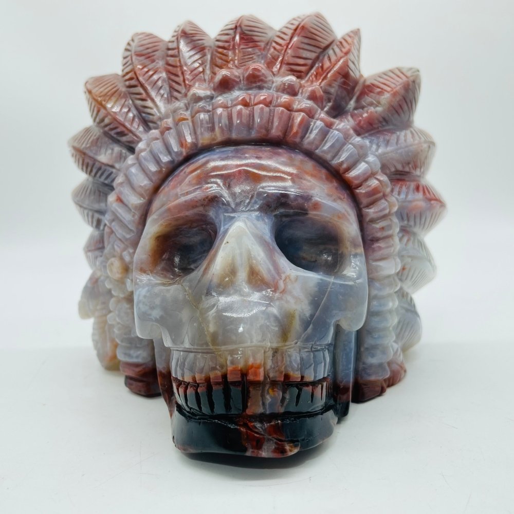 Unique Ocean Jasper Maya Skull Carving -Wholesale Crystals