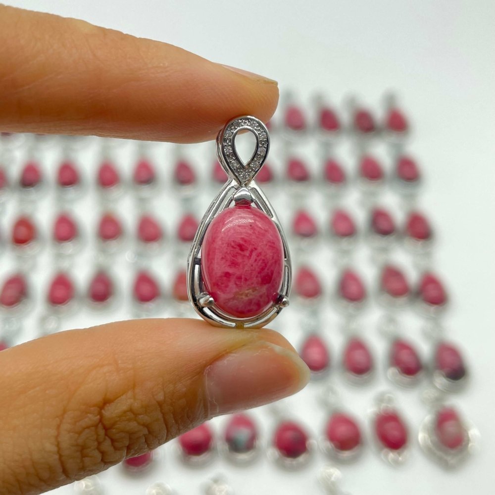77 Pieces Beautiful Rhodonite Different Styles Pendant -Wholesale Crystals
