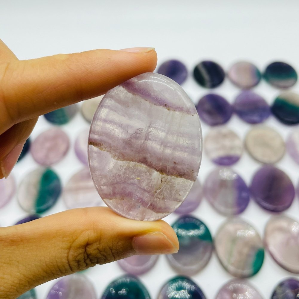50 Pieces Fluorite Worry Stone Closeout -Wholesale Crystals